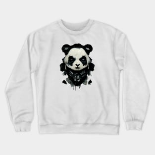 Angry panda portrait Crewneck Sweatshirt